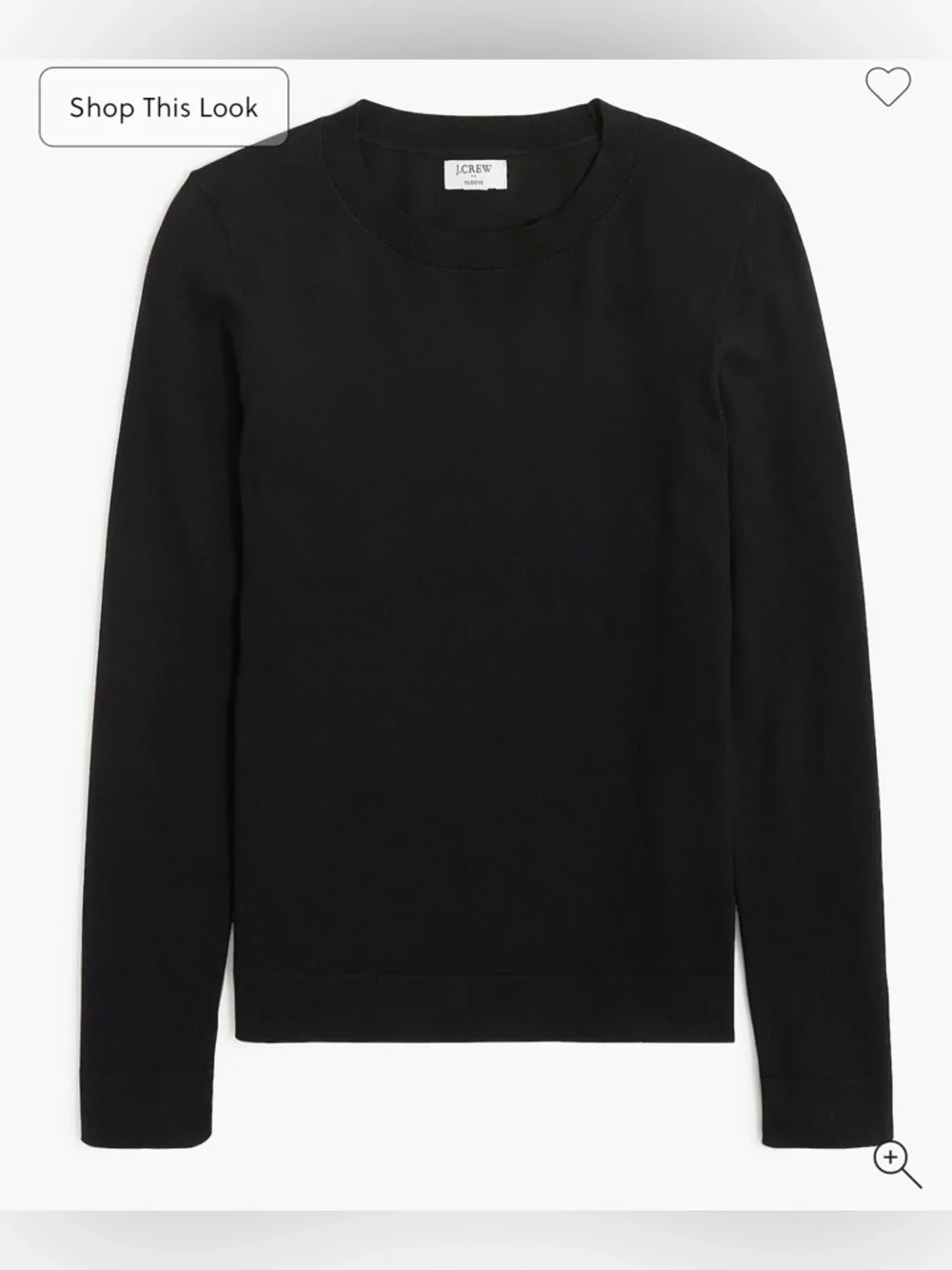 J.Crew Cotton Teddie sweater in black